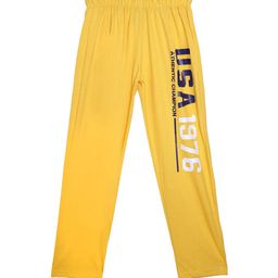 SWEET ANGEL Boys Yellow Printed Typography Relaxed Fit Track Pants-image-50