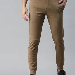 SHOWOFF Men Khaki Cotton Track Pants-image-57