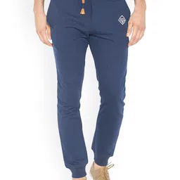 Status Quo Men Blue Solid Cotton Joggers-image-41