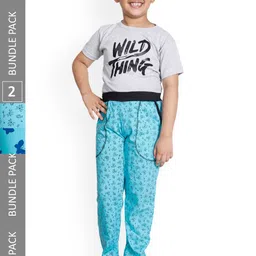 IndiWeaves Boys Pack Of 2 Printed Cotton Track Pants-image-96