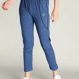 CHKOKKO Women Blue Solid Track Pant-image-74