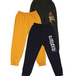 Billion Boys Pack Of 3 Typography Printed Cotton Joggers-image-13