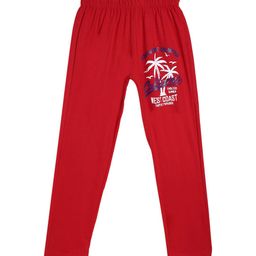 SWEET ANGEL Boys Red Typography Printed Pure Cotton Relaxed-Fit Track Pants-image-80
