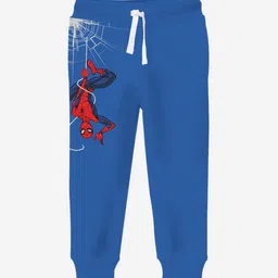 Minicult Boys Spiderman Printed Cotton Joggers-34