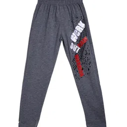 SWEET ANGEL Boys Charcoal Printed Cotton Relaxed Fit Track Pants-image-73