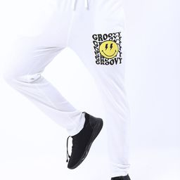 KETCH Men White Printed Track Pants-image-90