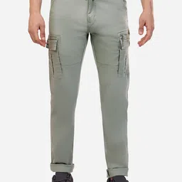 beevee Men Mid-Rise Cotton Cargo Pants-image-16