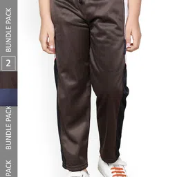 IndiWeaves Boys Pack Of 2 Track Pants With Side Taping Details-image-98