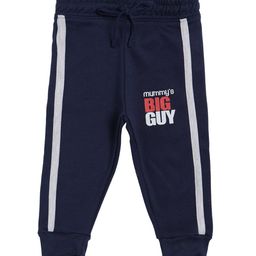Bodycare Kids Boys Navy Blue & Grey Printed Cotton Joggers-image-28