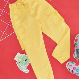 Pantaloons Junior Girls Mid-Rise Pure Cotton Joggers-picture-46