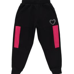 DYCA Girls Black & Pink Solid Cotton Joggers-image-64