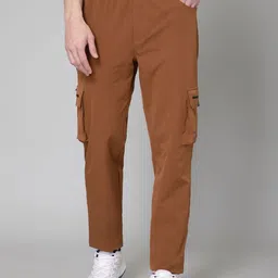 TURNFIT Men Straight-Fit Mid-Rise Cargo Track Pants-picture-12