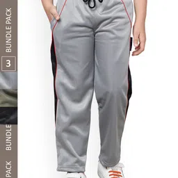 IndiWeaves Boys Pack Of 3 Mid-Rise Track Pants-image-99