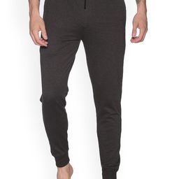 Dollar Men Black Solid Cotton Joggers-picture-3