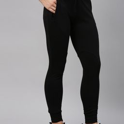 GOLDSTROMS Women Black Solid Slim-Fit Cotton Yoga Track Pants-image-75