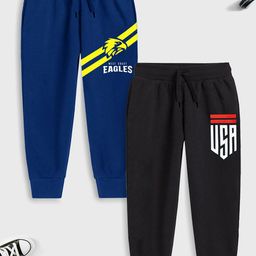 YK X Trampoline Kids 2-Pcs Cotton Ankle-Length Track Pants-picture-12