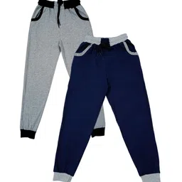 IndiWeaves Boys Pack Of 2 Mid-Rise Pure Cotton Joggers-image-58
