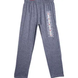 SWEET ANGEL Boys Charcoal Printed Typography Cotton Track Pants-image-89