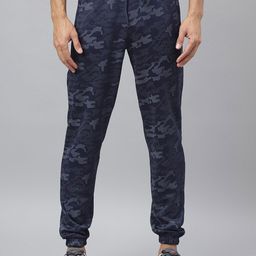 Alcis Athleisure Men Camouflage Printed Anti-Static Slim-Fit Mid Rise Joggers-picture-6