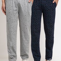 VIMAL JONNEY Men Pack Of 2 Printed Track Pants-picture-18