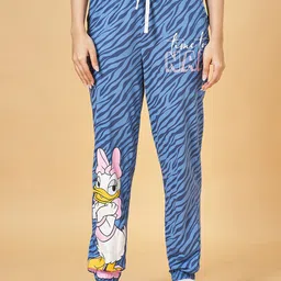 Dreamz by Pantaloons Women Daisy Duck Printed Cotton Joggers-image-36