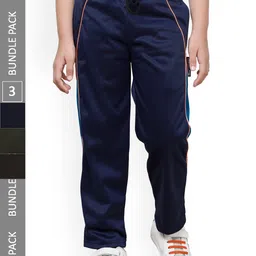 IndiWeaves Boys Pack Of 3 Side Panel Detail Track Pants-image-75