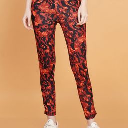 IX IMPRESSION Women Printed Slim Fit Dry Fit Ankle Length Training Tights-image-13