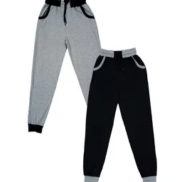 IndiWeaves Boys Pack Of 2 Mid-Rise Pure Cotton Joggers-image-64
