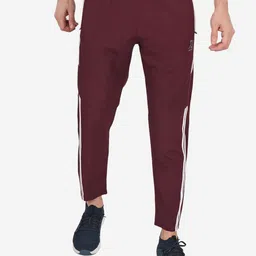 Xohy Men Mid-Rise Cotton Lycra Colourblocked Track Pants-image-1