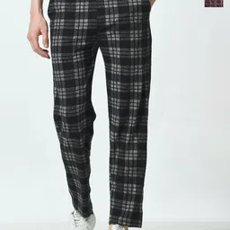 BAESD Men Pack Of 2 Checked Track Pants-6