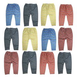 Super Clothing Infants Pack Of 12 Striped Pure Cotton Mid-Rise Track Pants-picture-14