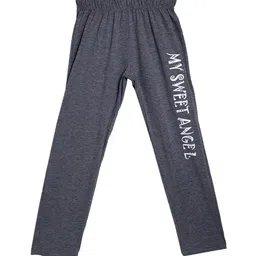 SWEET ANGEL Boys Charcoal Printed Relaxed-Fit Pure Cotton Track Pants-image-26