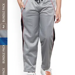 IndiWeaves Boys Pack Of 2 Track Pants With Side Taping Details-image-26