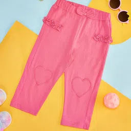 YU by Pantaloons Infant Girls Self Designed Mid-Rise Pure Cotton Track Pants-image-39