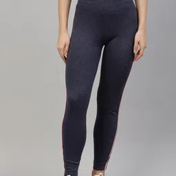 GOLDSTROMS Women Navy Blue Solid Cotton Tights-image-95