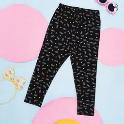 Pantaloons Junior Girls Typography Printed Cotton Track Pants-picture-46