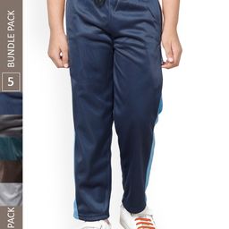 IndiWeaves Boys Pack Of 5 Mid Rise Track Pants-picture-45
