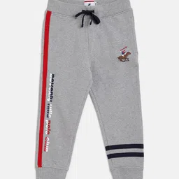 Beverly Hills Polo Club Boys Solid Pure Cotton Joggers-image-3