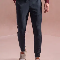 DAMENSCH Men Statement Knit Premium Cotton Blend with Pique Texture Joggers-image-48