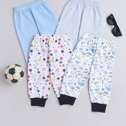 BUMZEE Boys Pack Of 4 Graphic Printed Cotton Mid-Rise Joggers-picture-36