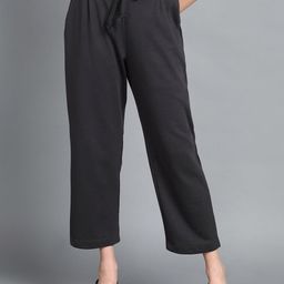 Alan Jones Women Relax Fit Ankle Length Parallel Trousers-image-25