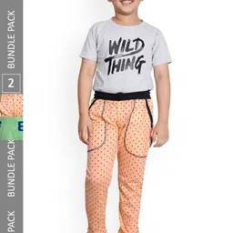 IndiWeaves Boys Pack Of 2 Printed Cotton Track Pants-image-77