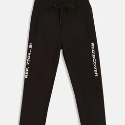 Octave Boys Black Solid Cotton Track Pants-image-97