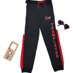 BAESD Boys Mid-Rise Typography Printed Cotton Joggers-image-55