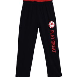 SWEET ANGEL Boys Black Printed Cotton Relaxed Fit Track Pants-image-72