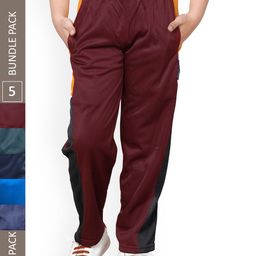 IndiWeaves Boys Pack Of 5 Side Panel Track Pants-image-96