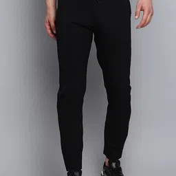 SHOWOFF Men Self-Design Cotton Track Pants-image-3