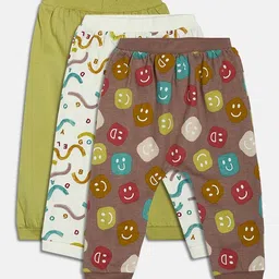 MINI KLUB Infant Boys Pack Of 3 Printed Pure Cotton Joggers-picture-43