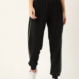 Laabha Women Black Solid Joggers-picture-4