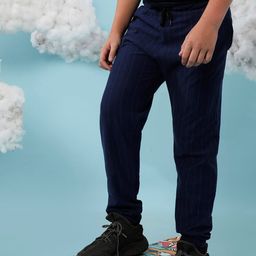 Instafab Boys Striped Slim-Fit Cotton Joggers-image-81